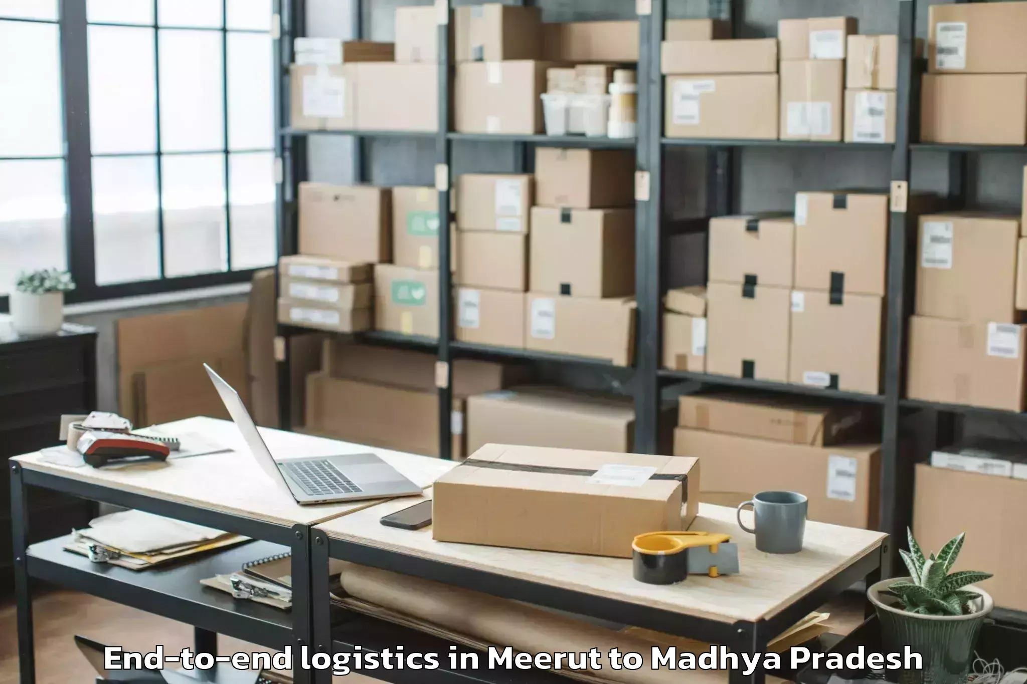 Trusted Meerut to Dhana End To End Logistics